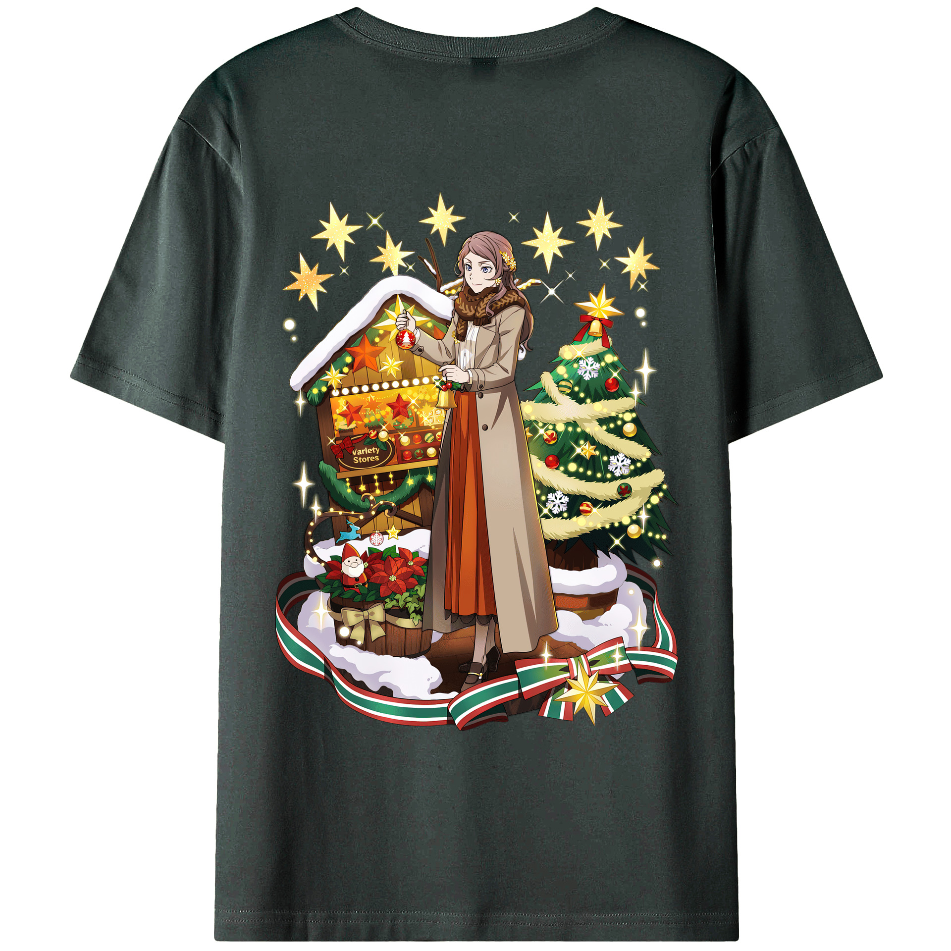 （画像用） 文豪ストレイドッグス Bungo Stray Dogs 綿100％ メンズ半袖Tシャツ（バックプリント） 通気性